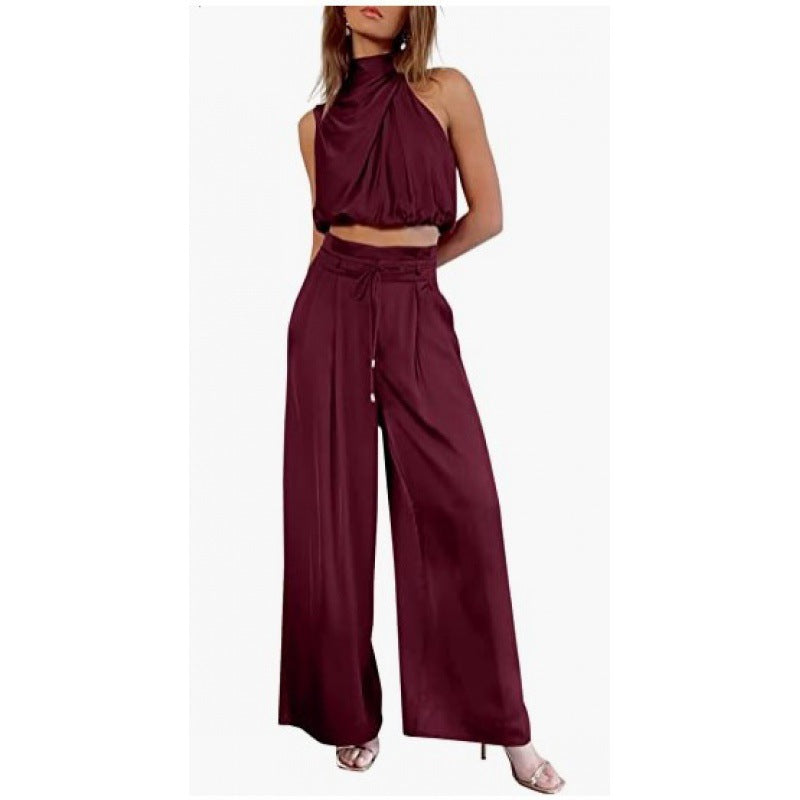Completo Estivo 2 Pezzi - Top Corto e Pantaloni a Gamba Larga