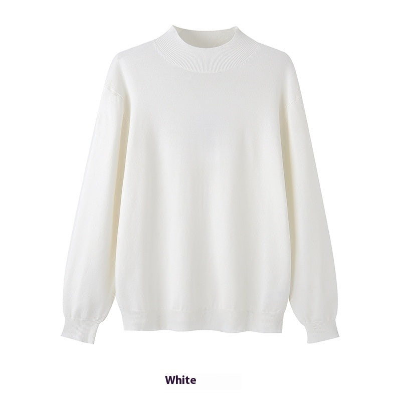 Maglia Uomo Manica Lunga Collo Alto - Stile Casual Largo