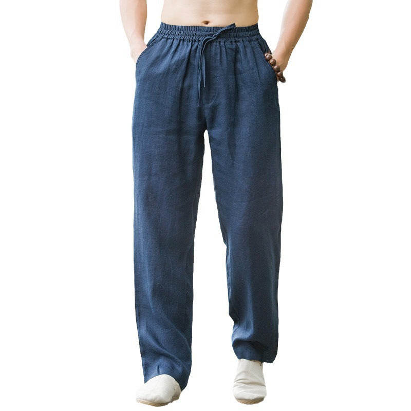 Pantaloni da Uomo in Lino - Lunghi, Traspiranti e Casual