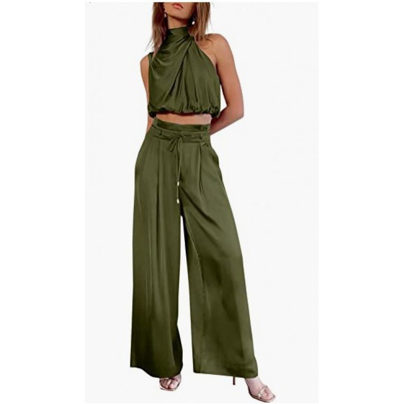 Completo Estivo 2 Pezzi - Top Corto e Pantaloni a Gamba Larga