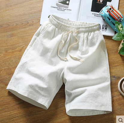 Pantaloni Cropped Stile Cinese - Cotone e Lino Uomo