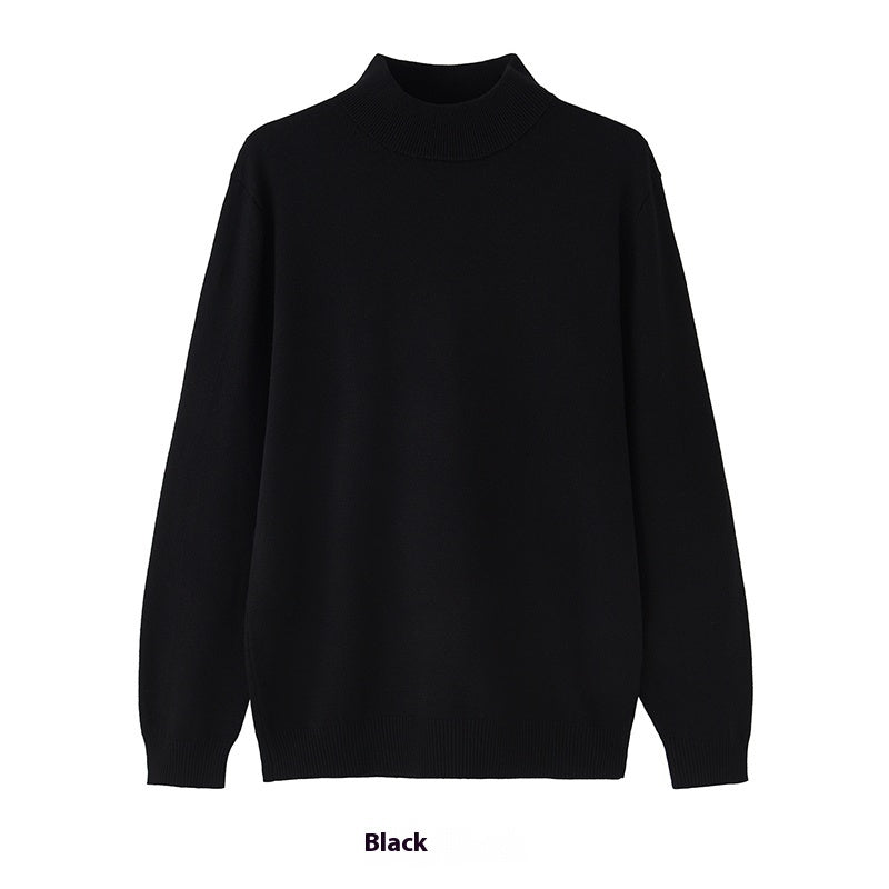 Maglia Uomo Manica Lunga Collo Alto - Stile Casual Largo