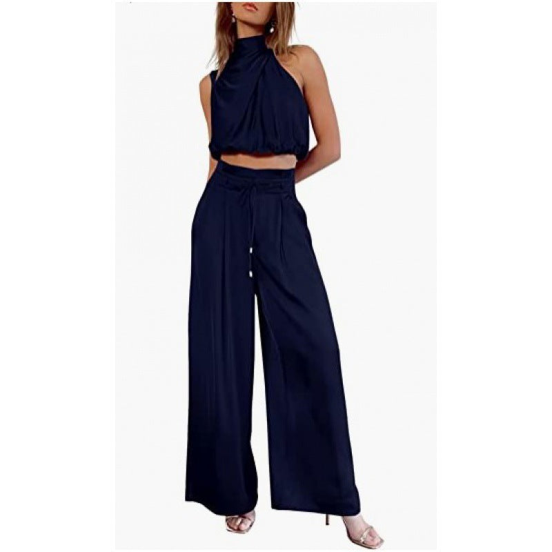 Completo Estivo 2 Pezzi - Top Corto e Pantaloni a Gamba Larga