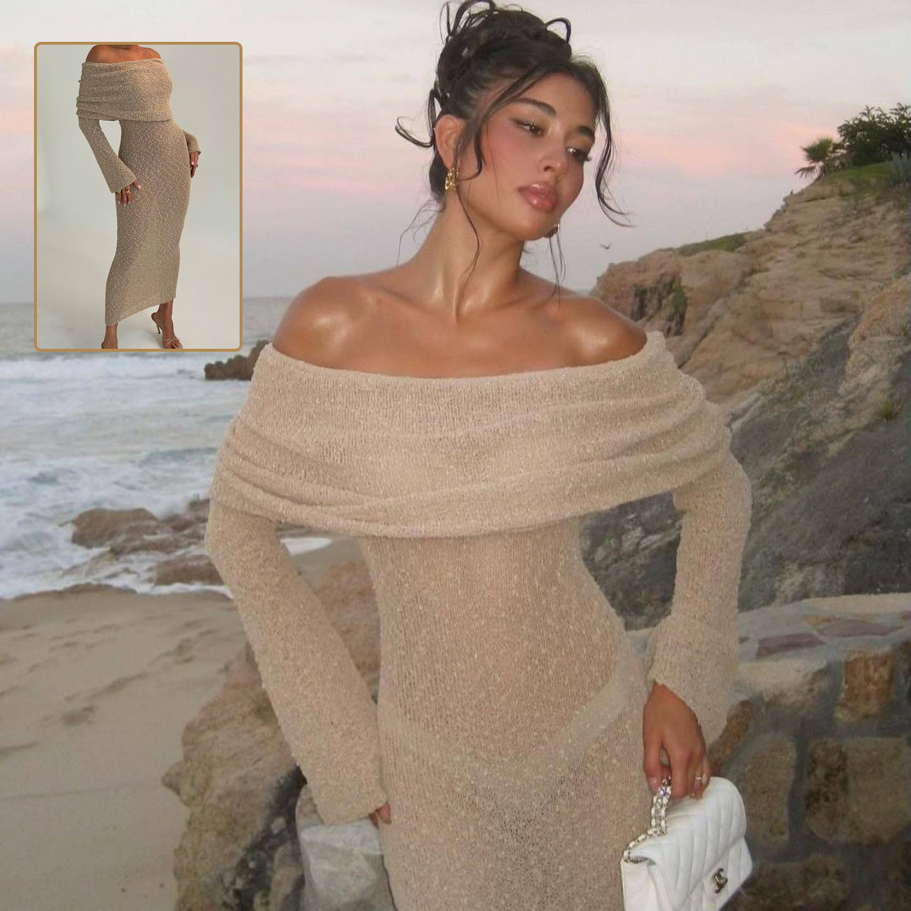 Abito Lungo Monospalla in Maglia - Sexy & Estivo