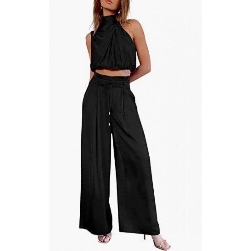 Completo Estivo 2 Pezzi - Top Corto e Pantaloni a Gamba Larga