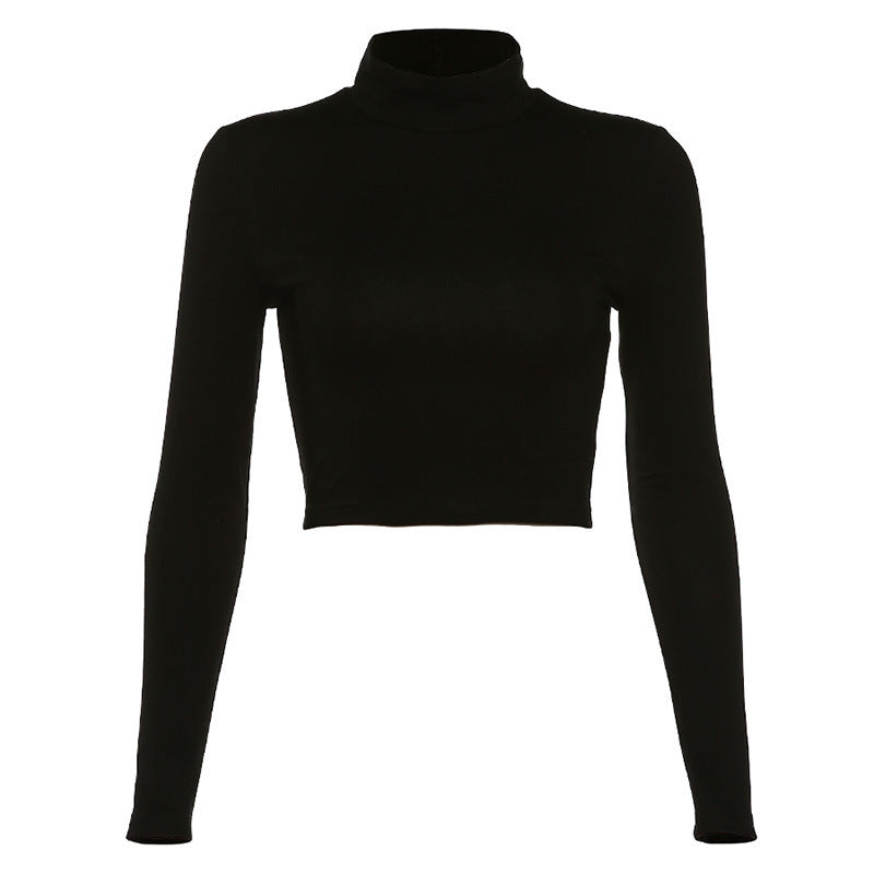 Top Sexy con Lacci e Schiena Scoperta - Maniche Lunghe Slim Fit