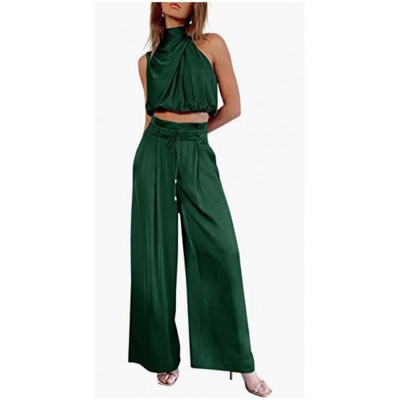 Completo Estivo 2 Pezzi - Top Corto e Pantaloni a Gamba Larga