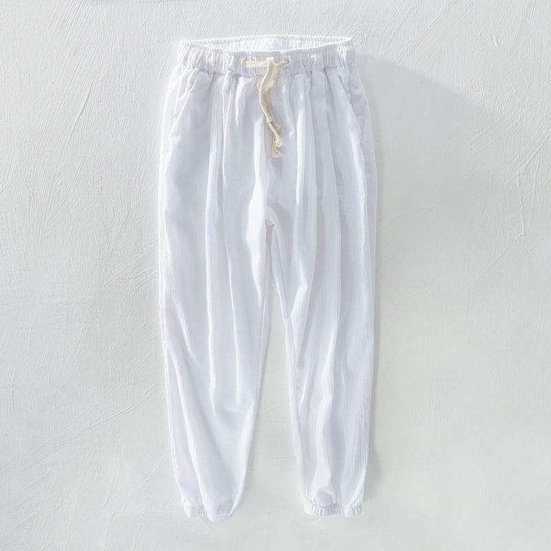 Pantaloni Cropped da Uomo in Cotone e Lino - Stile Casual Leggero