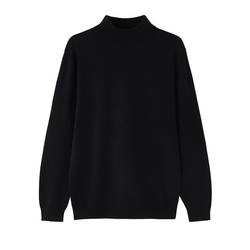 Maglia Uomo Manica Lunga Collo Alto - Stile Casual Largo