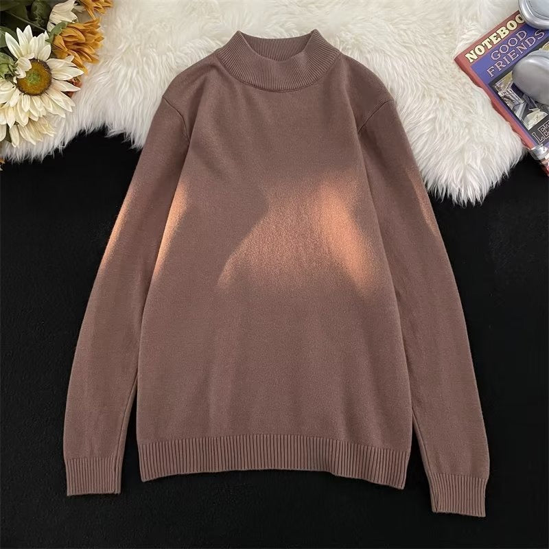 Maglia Uomo Manica Lunga Collo Alto - Stile Casual Largo