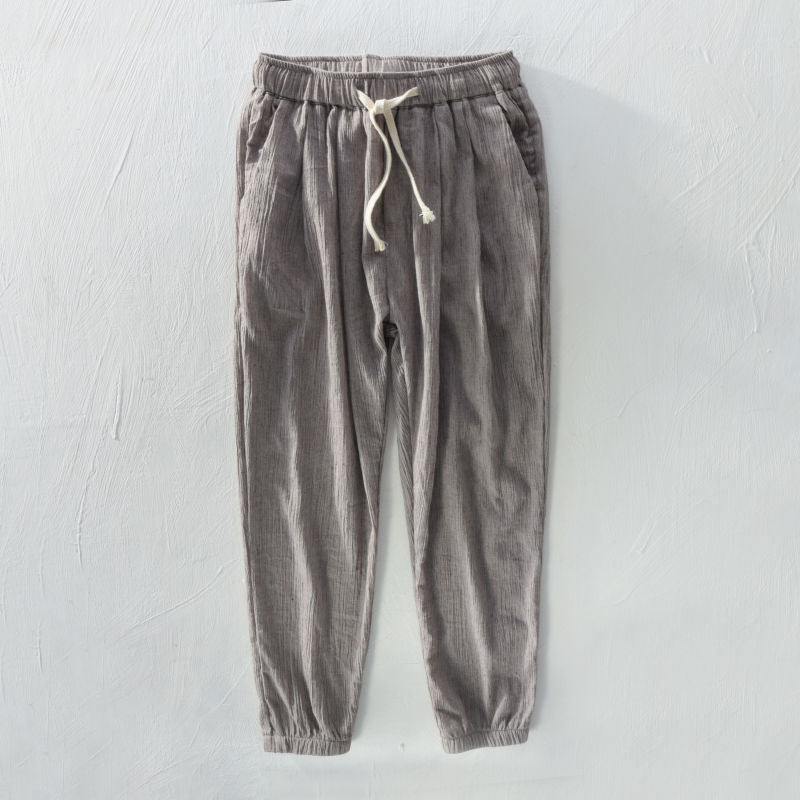 Pantaloni Cropped da Uomo in Cotone e Lino - Stile Casual Leggero