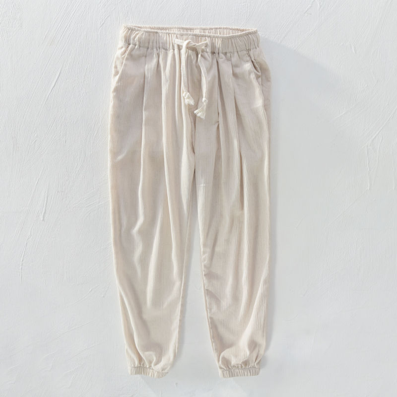 Pantaloni Cropped da Uomo in Cotone e Lino - Stile Casual Leggero