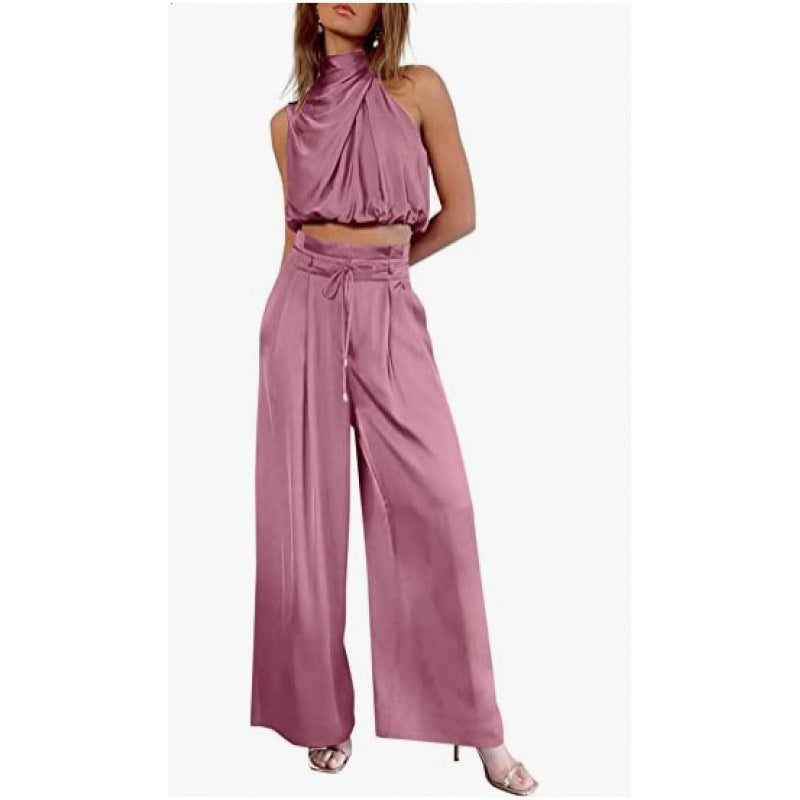 Completo Estivo 2 Pezzi - Top Corto e Pantaloni a Gamba Larga