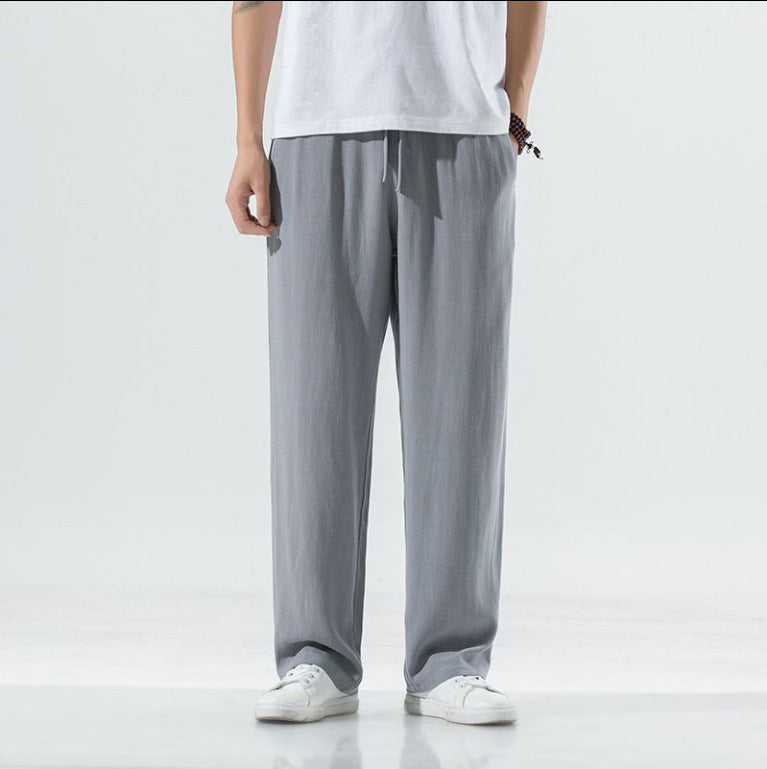Pantaloni da Uomo in Lino - Lunghi, Traspiranti e Casual